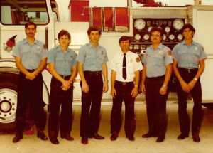 A part of CSFD's 1979 recruiting class, Bart Humphreys (second from right) is retiring Friday.