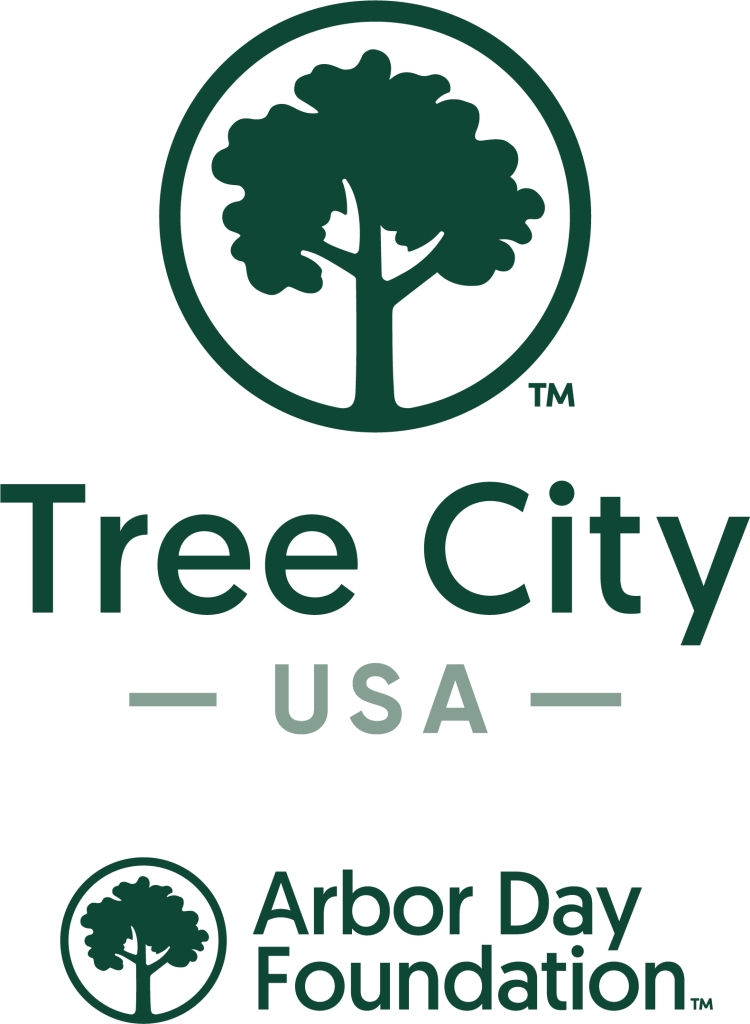 Logo of Tree City USA featuring a tree icon and the Arbor Day Foundation branding